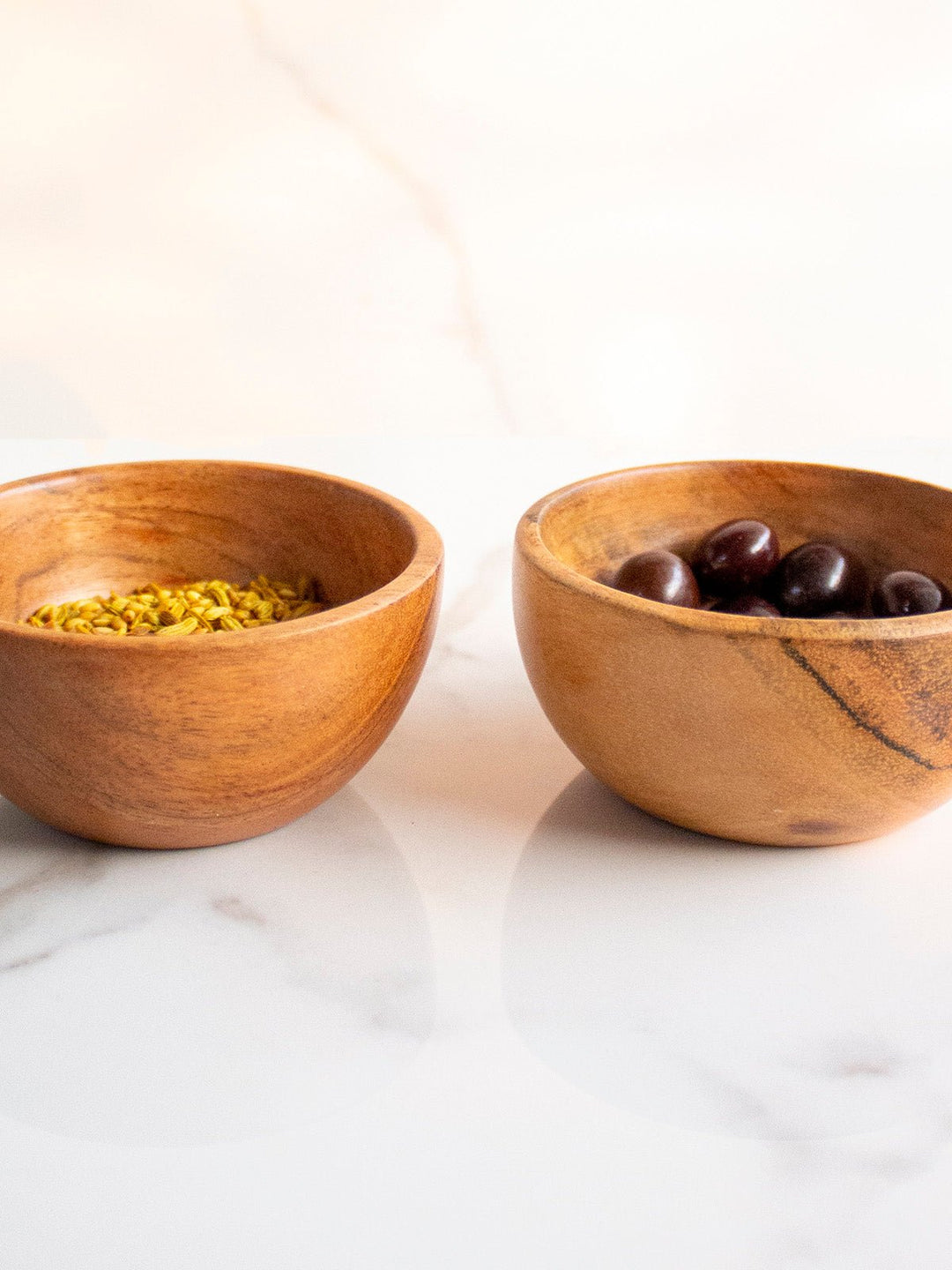 Table and DiningWooden Baby Bowls Set Of Four BrownByora Homes