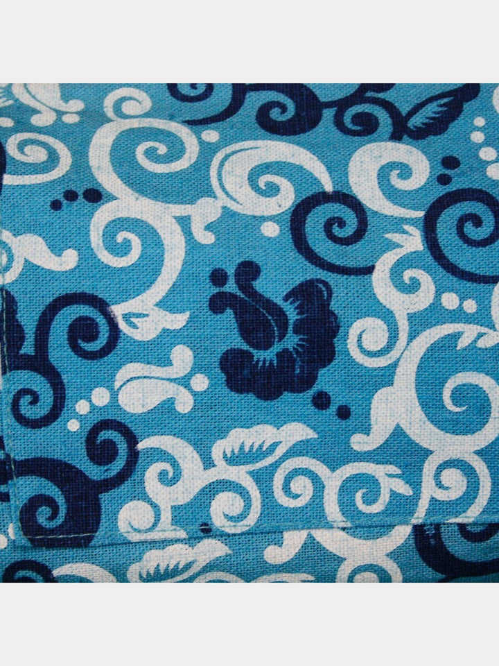 BagsYoga Mat Bag in Blue Floral Scroll PrintMade for Freedom