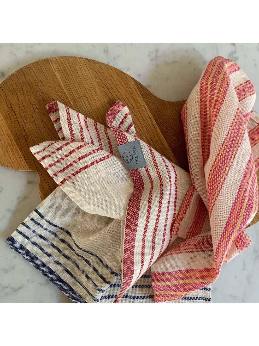 Bath LinenAndana Striped Tablecloth Set - MagentaHilana Upcycled Cotton