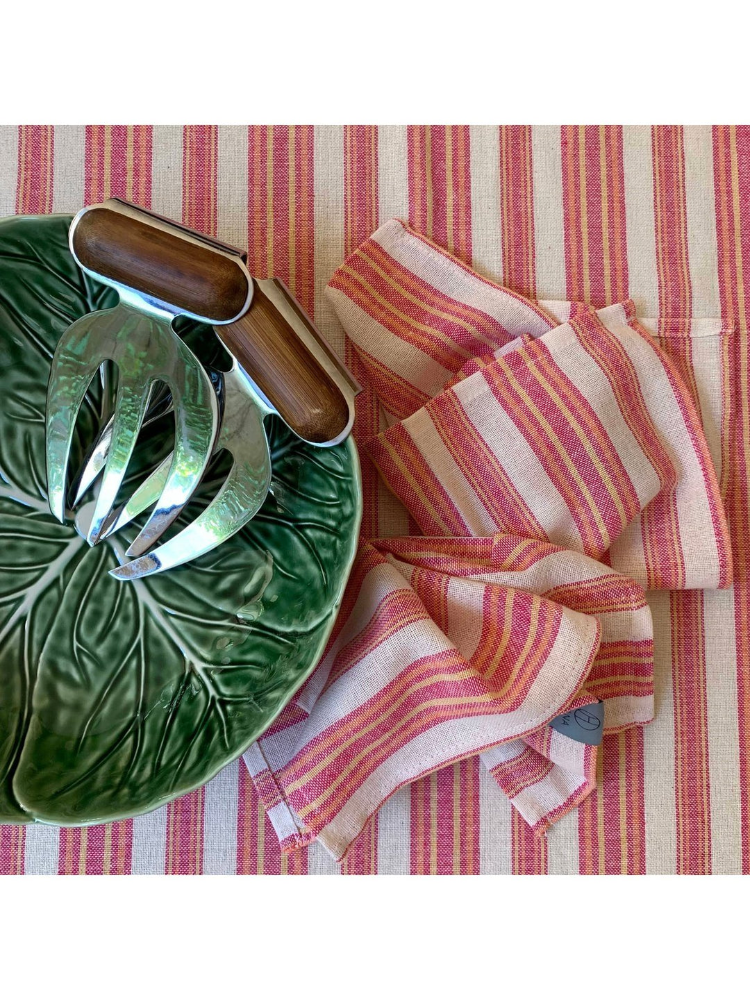 Bath LinenAndana Striped Tablecloth Set - MagentaHilana Upcycled Cotton