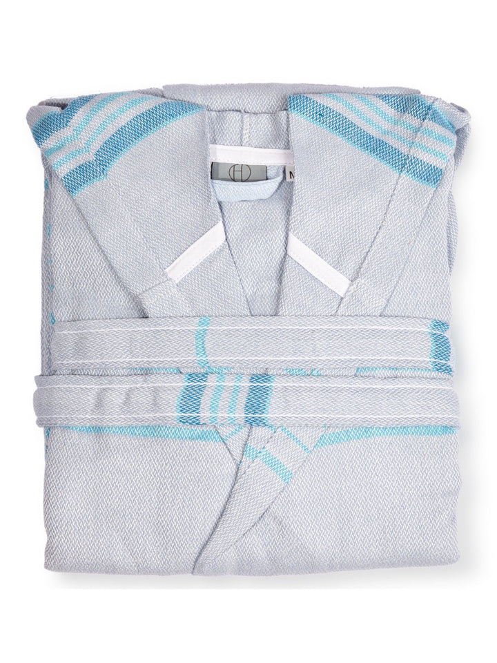 Bath LinenAntalya Unisex Bathrobe - TurquoiseHilana Upcycled Cotton