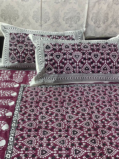 Bed and LivingBagh Motif Hand Block Printed BedsheetAlankaran Designs
