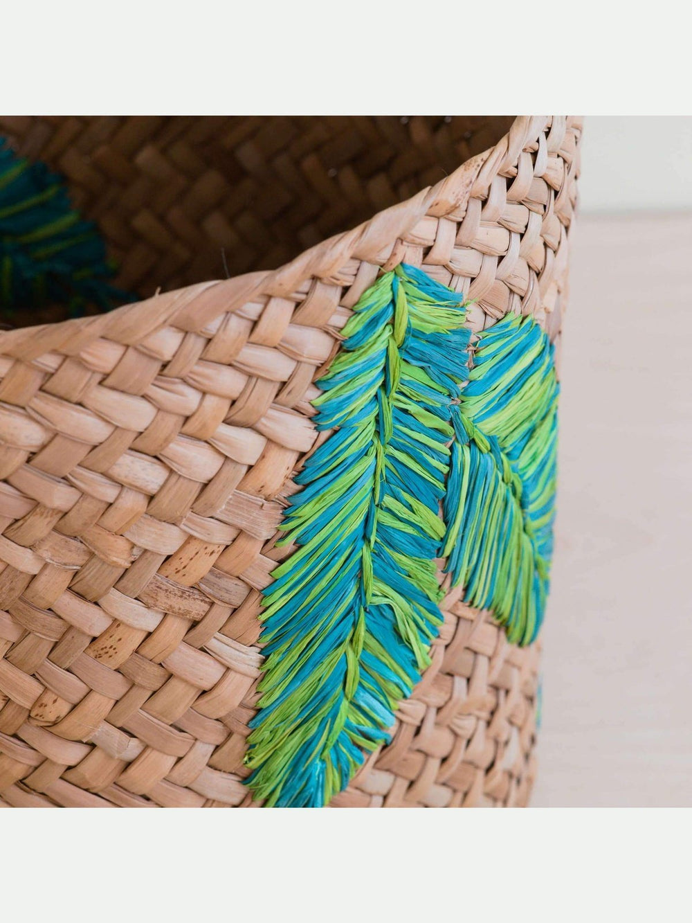 Home DecorBanana Leaf Embroidery Soft Woven Basket - Plant BasketsLIKHÂ