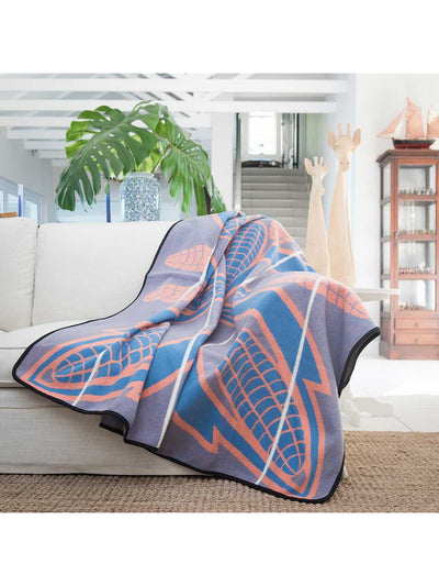 Bed and LivingBasotho Wool Blanket - Cobalt/SalmonThula Tula
