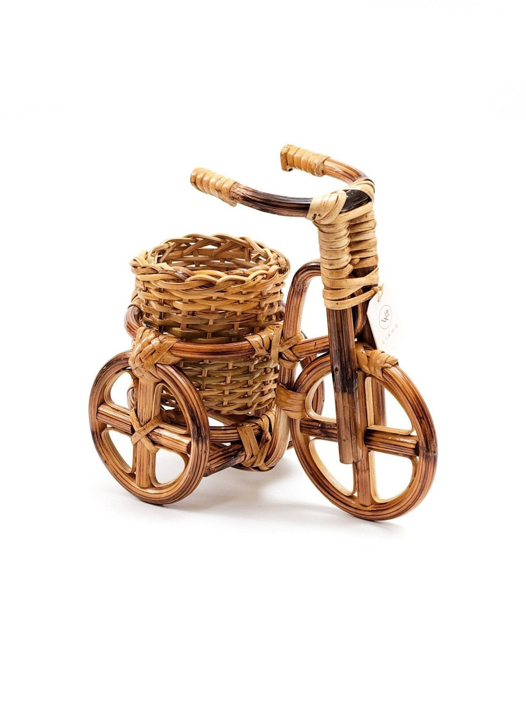 Home DecorBicycle Rattan Planter, medium - Handmade PlantersLIKHÂ