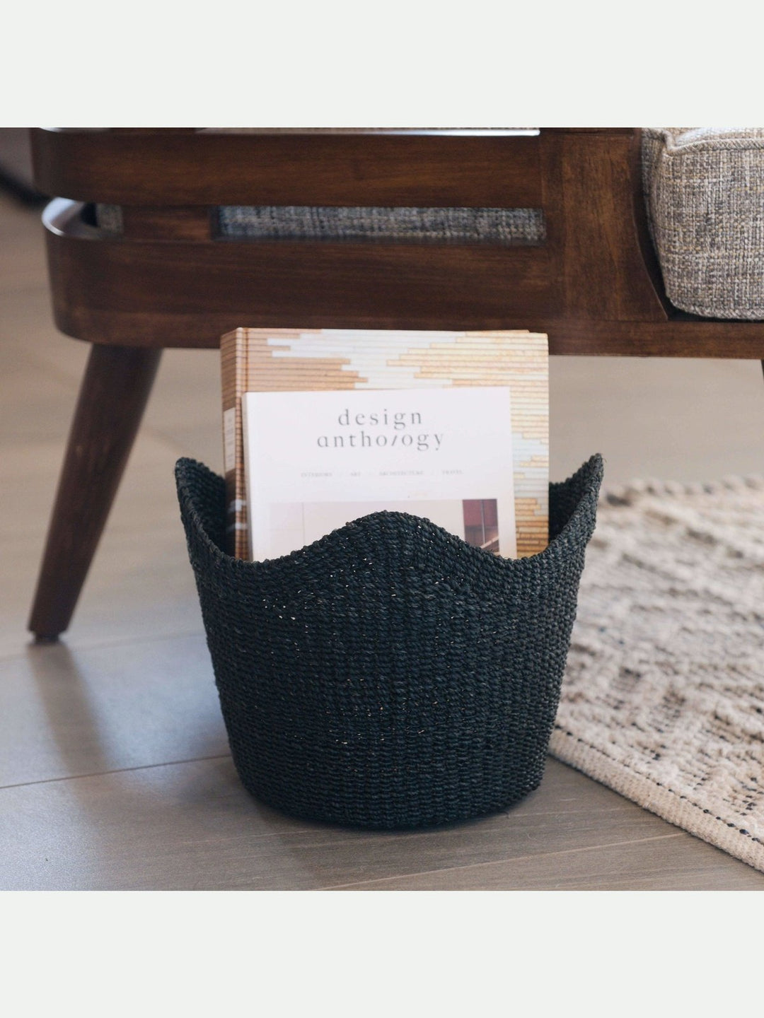 Home DecorBlack Scallop Basket - Handwoven BasketLIKHÂ