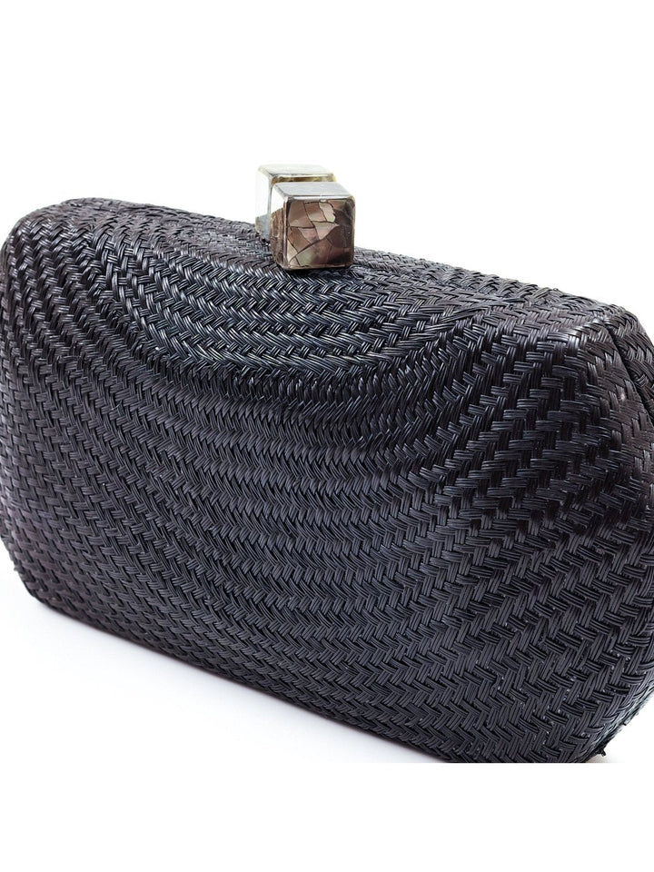 BagsBlack Woven Clutch - Handwoven ClutchLIKHÂ