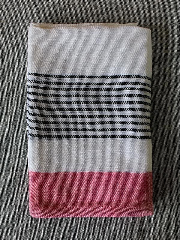 Bath LinenBlock Stripe Face TowelKara Weaves