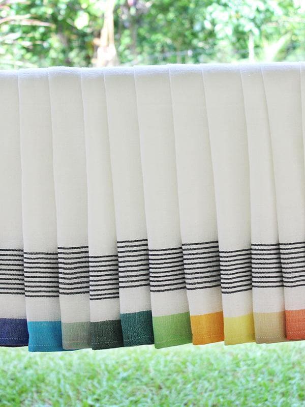 Bath LinenBlock Stripe Face TowelKara Weaves