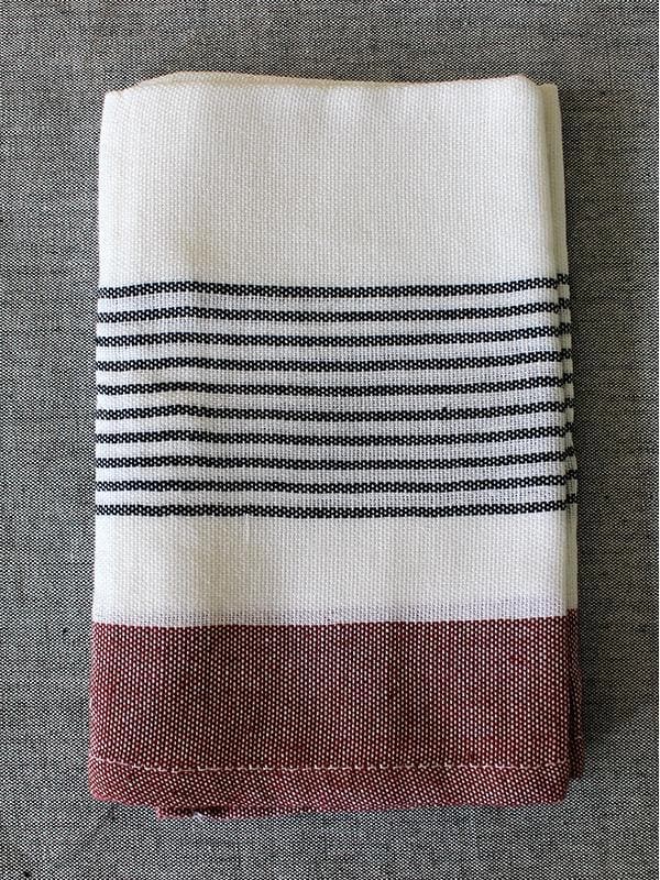 Bath LinenBlock Stripe Face TowelKara Weaves