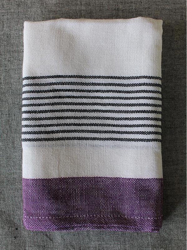 Bath LinenBlock Stripe Face TowelKara Weaves