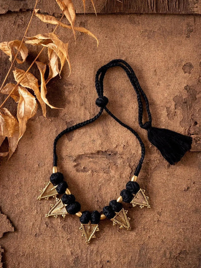 JewelryChoker Necklace Black GoldMiharu
