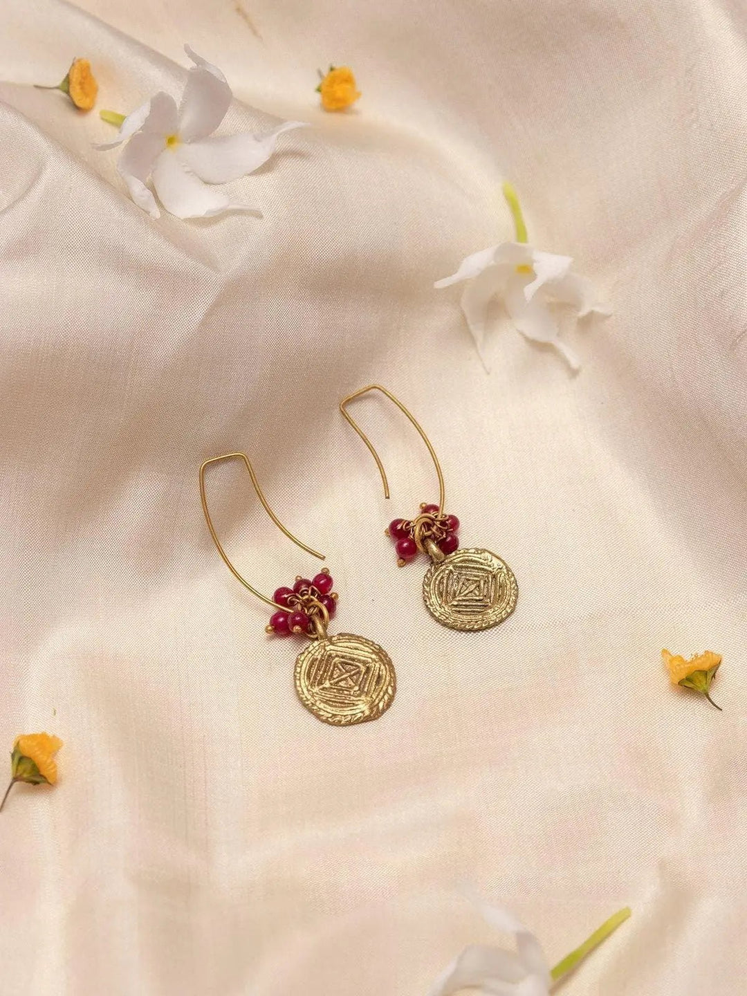 JewelryCircular Dangle Earrings GoldMiharu