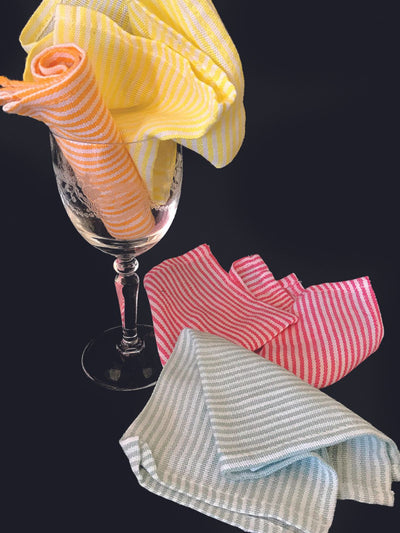 Table and DiningCocktail Napkin Many Stripe Tiny TowelSet of 6Kara Weaves