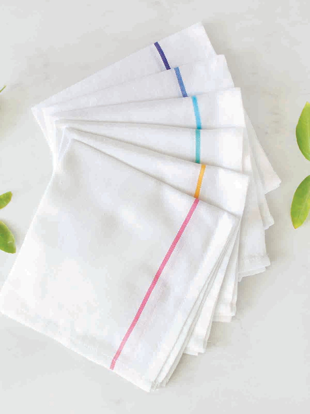 Table and DiningCocktail Napkin Single Stripe Tiny Towel Set of 6Kara Weaves