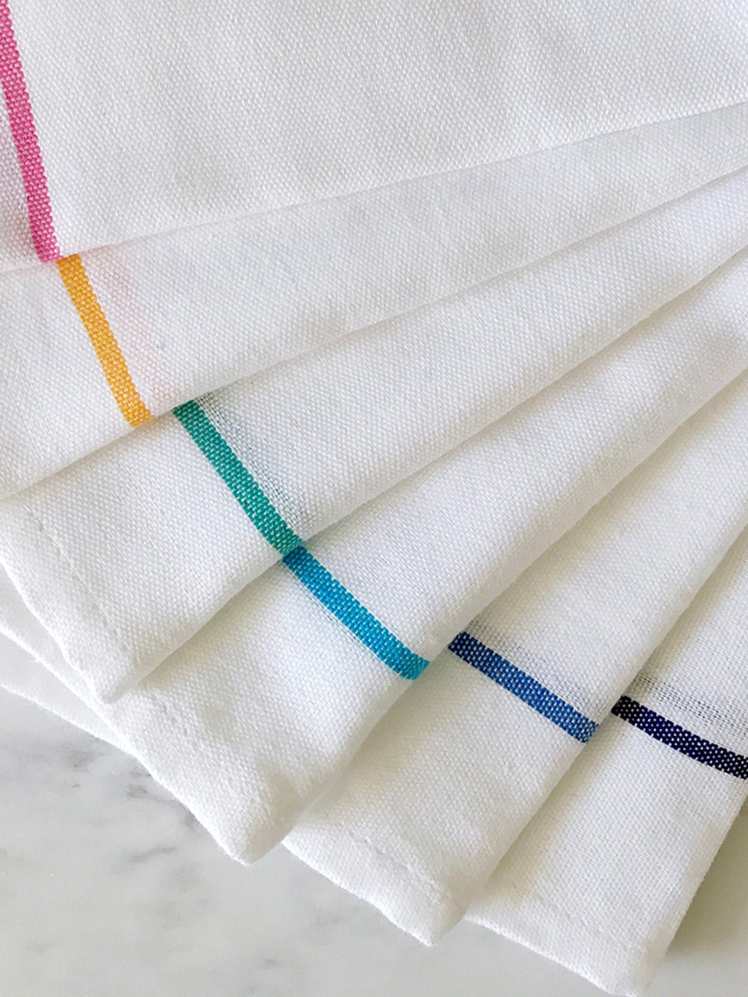 Table and DiningCocktail Napkin Single Stripe Tiny Towel Set of 6Kara Weaves