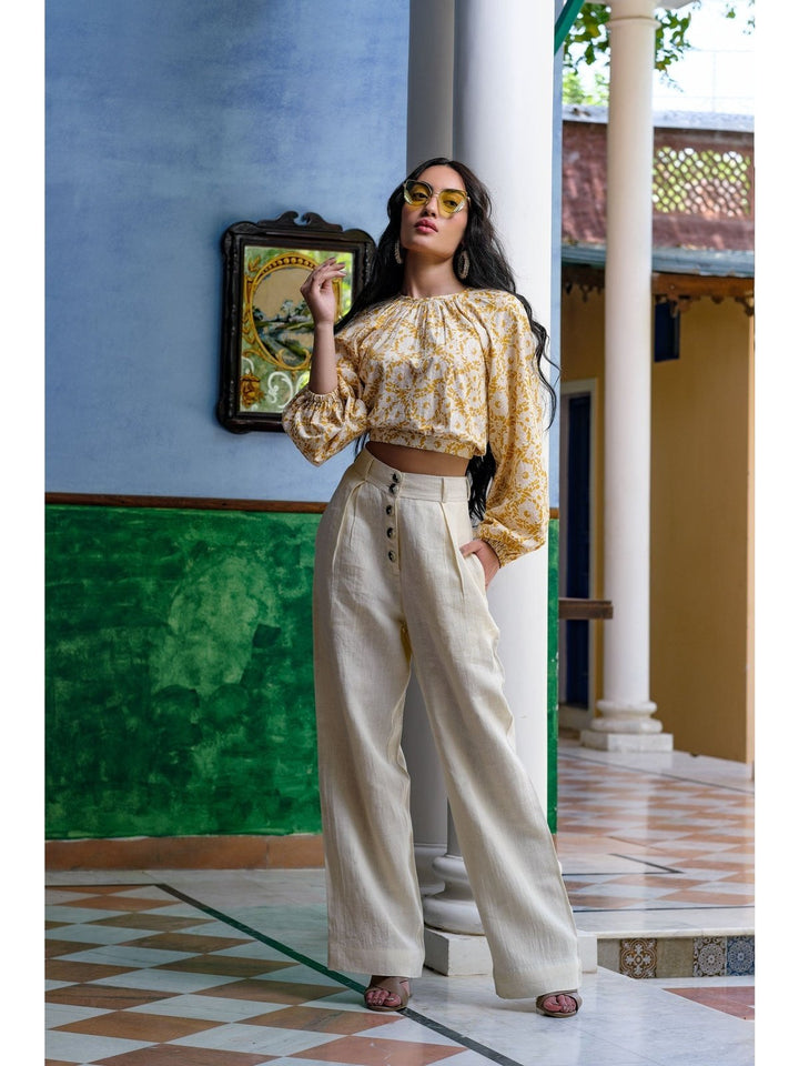 Pants and ShortsCrema Linen PantsHeadstrong by Hema Sharma