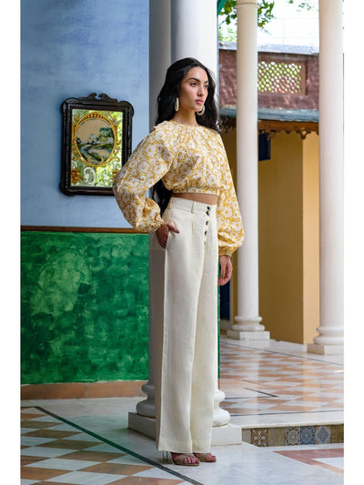 Pants and ShortsCrema Linen PantsHeadstrong by Hema Sharma