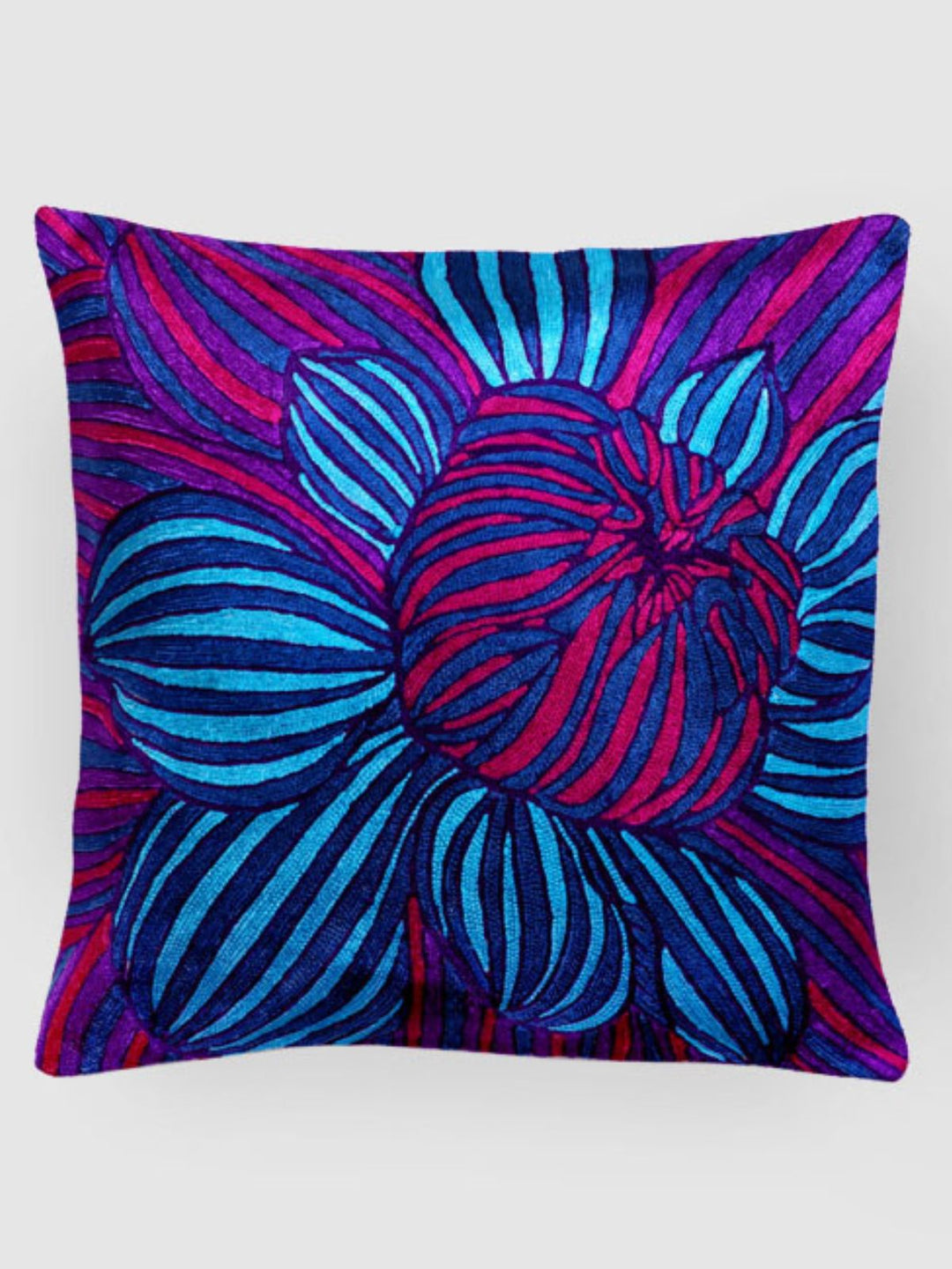 Bed and LivingDahlias Chainstitch Embroidered Cushion CoverZaina