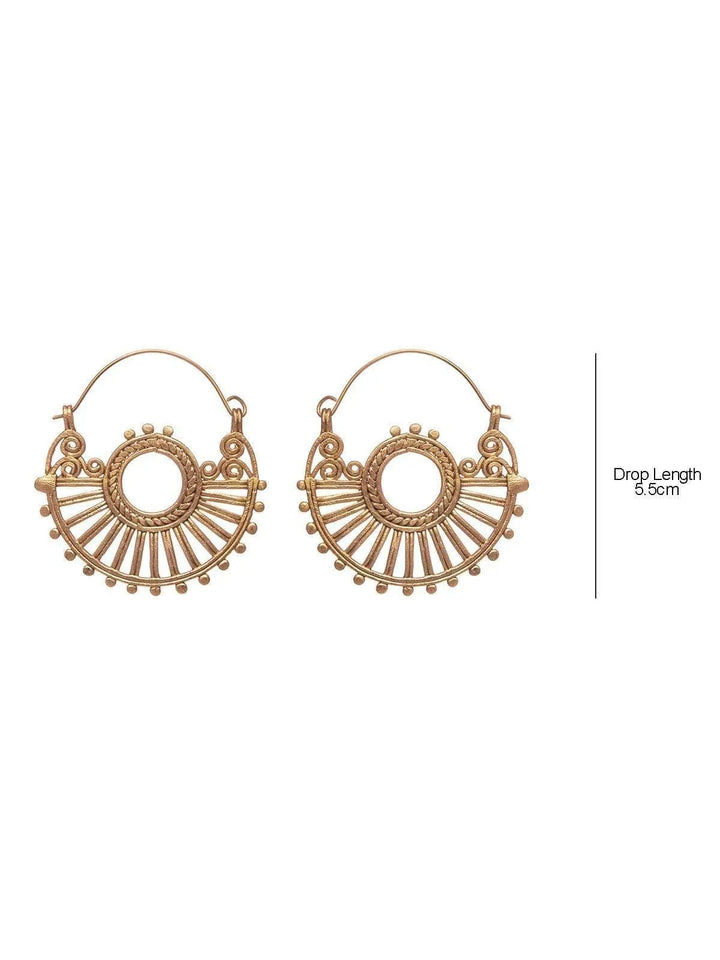 JewelryDhokra Geometric Bali EarringsMiharu