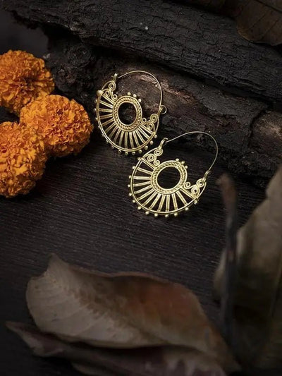 JewelryDhokra Geometric Bali EarringsMiharu