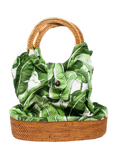 BagsEMILY TOTE IN PALM LEAFPOPPY + SAGE