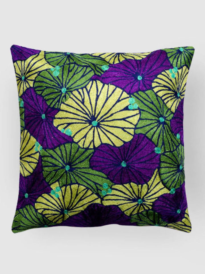 Bed and LivingFronds Chainstitch Embroidered Cushion CoverZaina