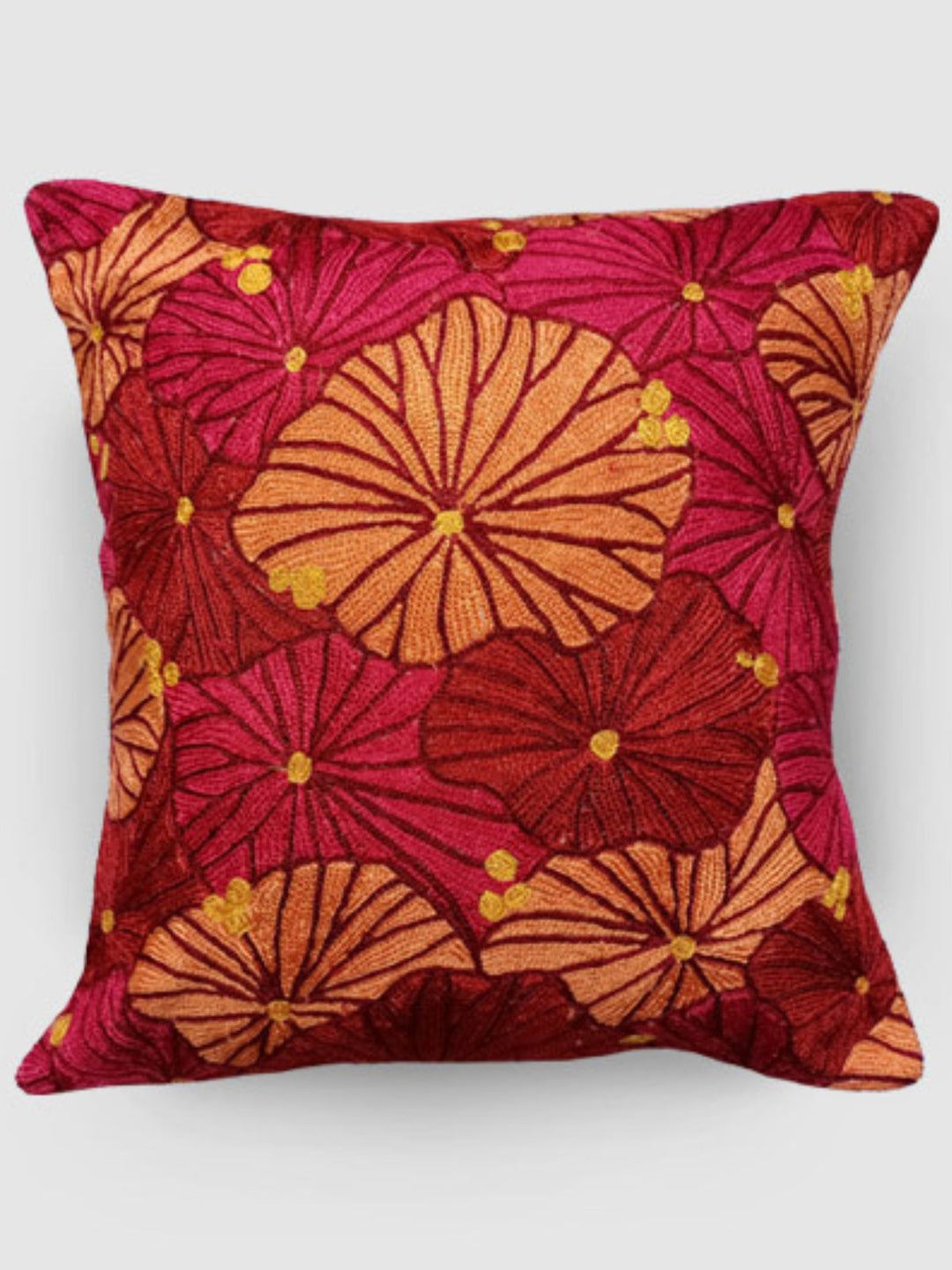 Bed and LivingFronds Chainstitch Embroidered Cushion CoverZaina