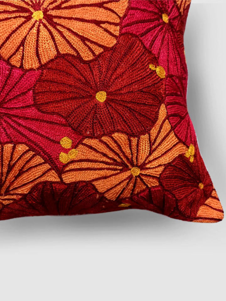 Bed and LivingFronds Chainstitch Embroidered Cushion CoverZaina