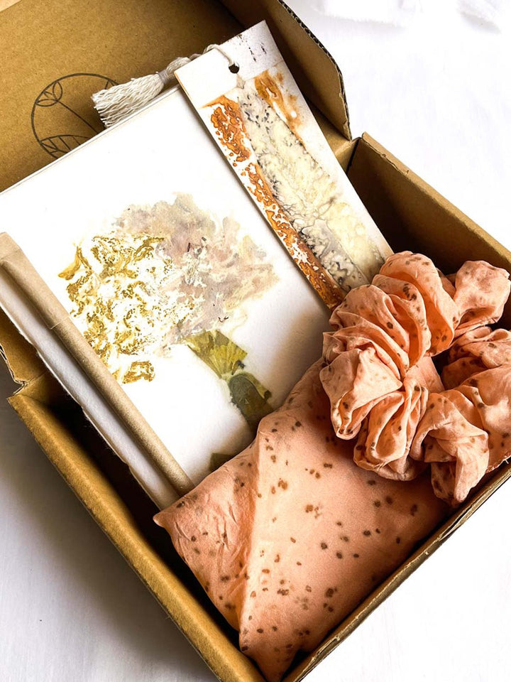 Stationery and OfficeGift Box- Peach with brown dotsEcoshi