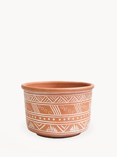 Home DecorHand Etched Terracotta Pot - LargeKorissa