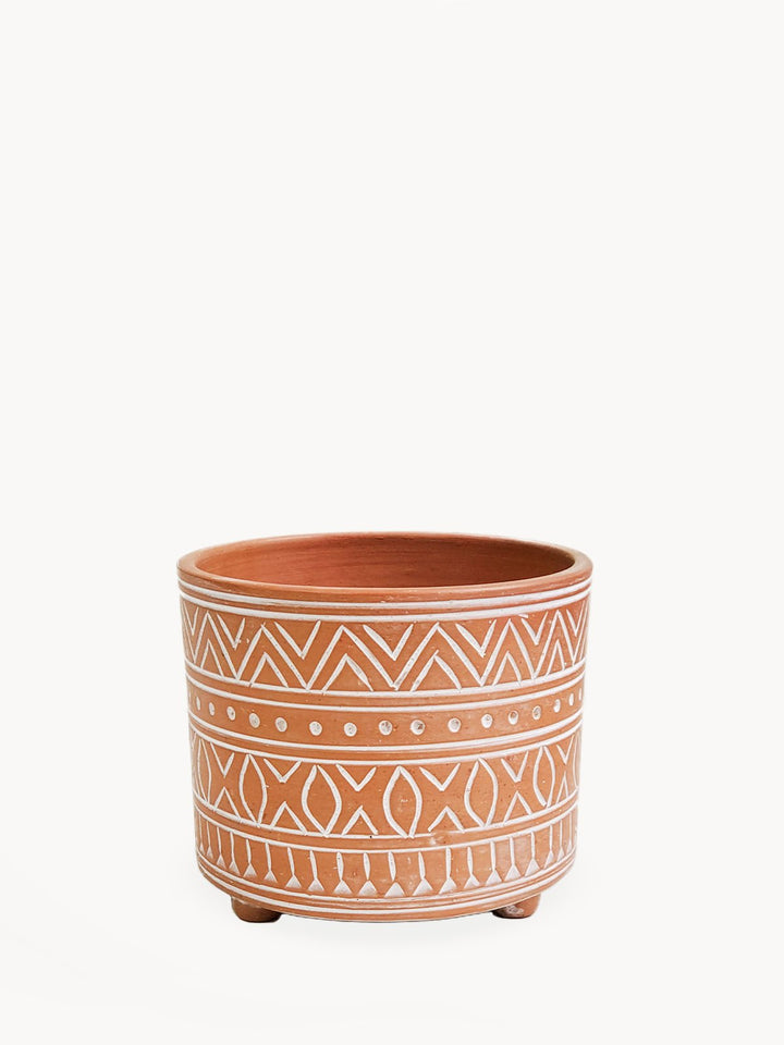 Home DecorHand Etched Terracotta Pot - SmallKorissa