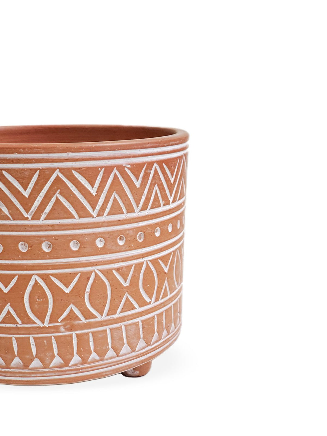 Home DecorHand Etched Terracotta Pot - SmallKorissa