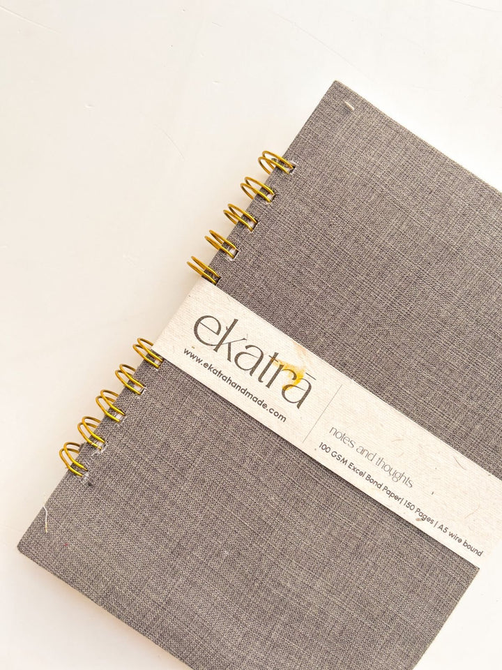 Stationery and OfficeHandcrafted A5 Wire Bound Ruled Paper Journal SolidsEkatra