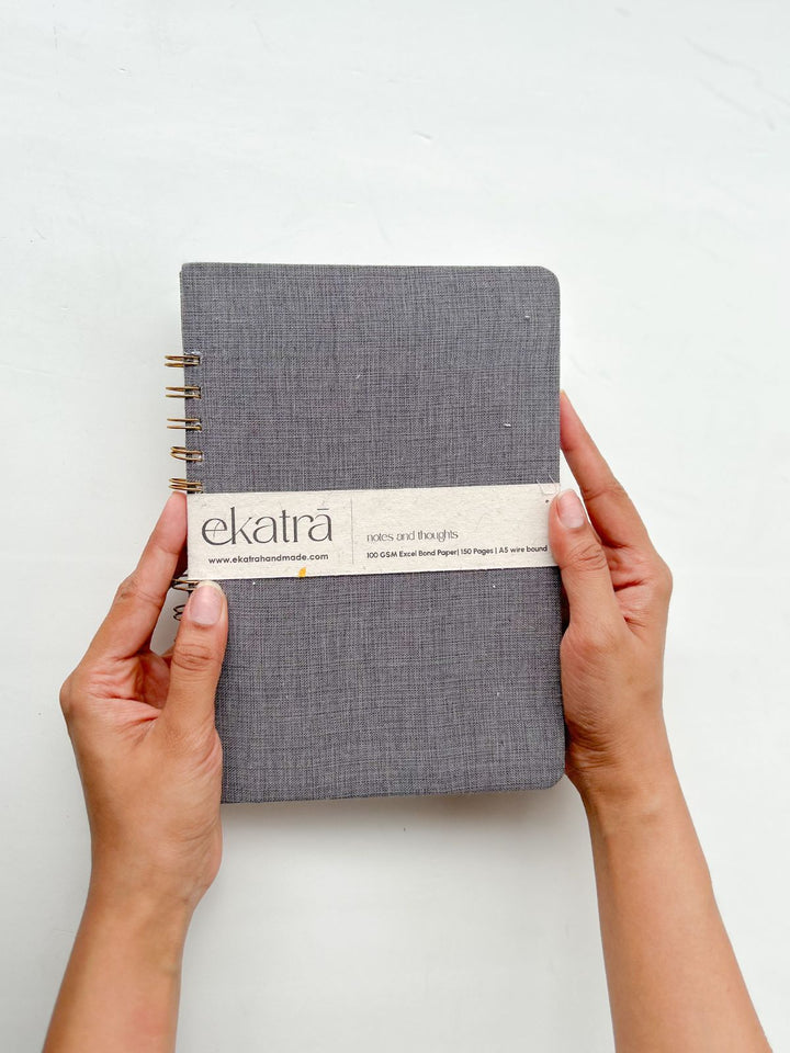 Stationery and OfficeHandcrafted A5 Wire Bound Ruled Paper Journal SolidsEkatra