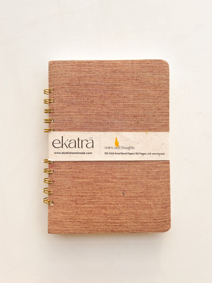 Stationery and OfficeHandcrafted A5 Wire Bound Ruled Paper Journal SolidsEkatra