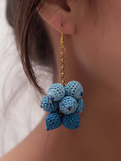 JewelryHandmade Bead Earrings BlueSamoolam