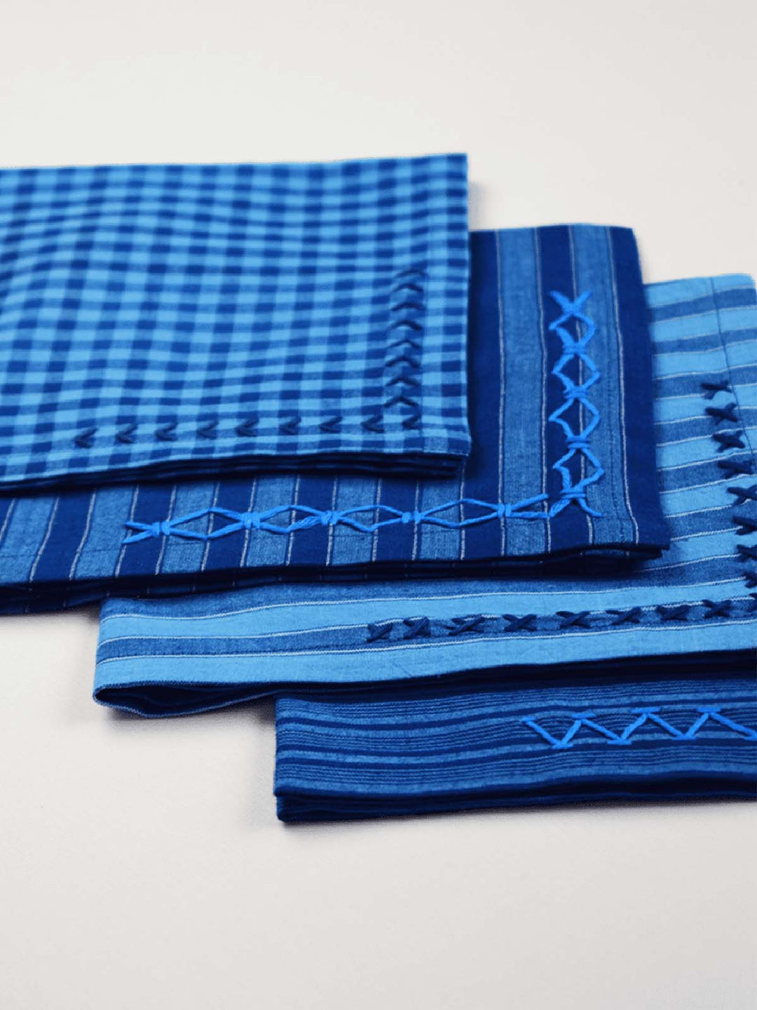 Table and DiningIndigo Embroidered NapkinsSonica Sarna