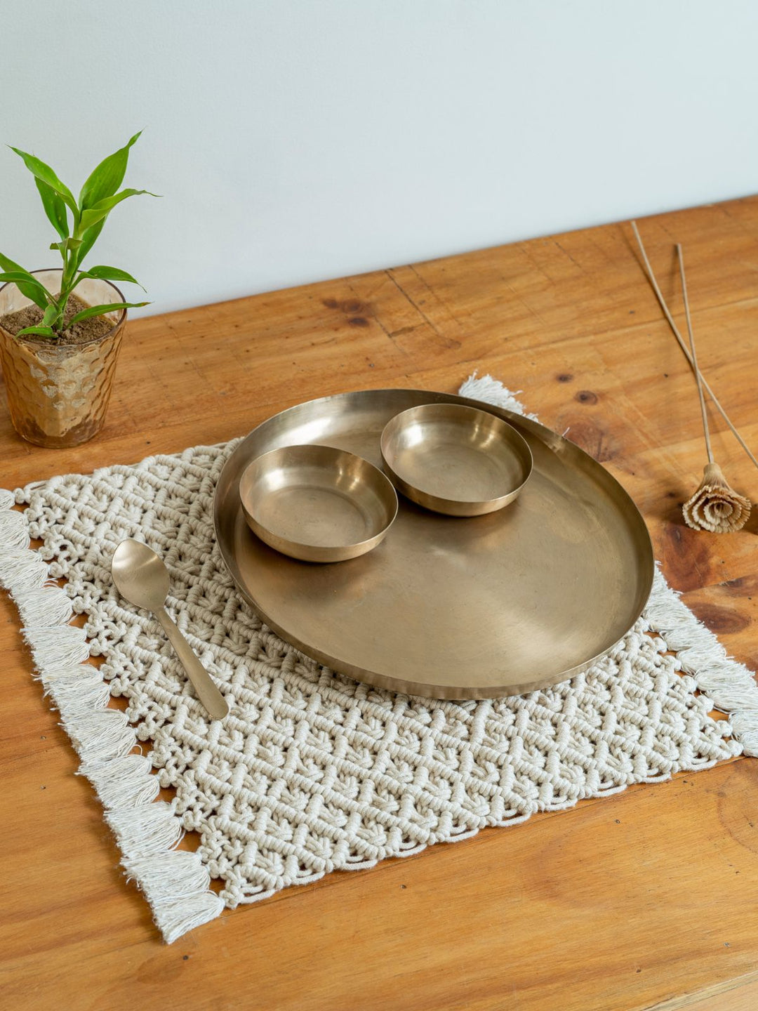 Table and DiningJewel Hand-Knotted Placemat Set of 2One 'O' Eight Knots