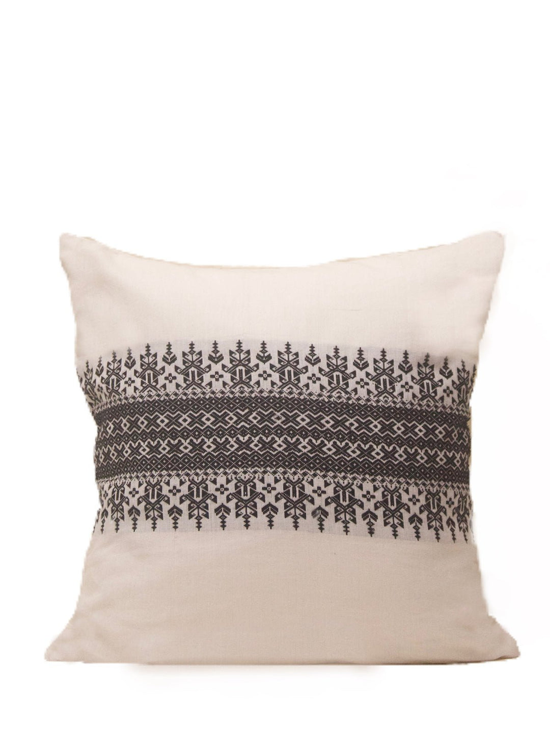 Bed and LivingKachari Handwoven Cotton Cushion Cover with Tribal MotifDeco Talk