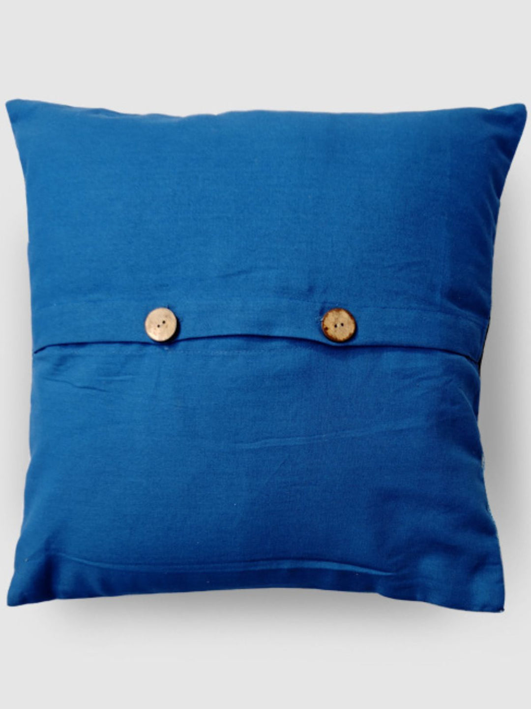 Bed and LivingKingfisher Hand Embroidered Chainstitch Cushion Cover BlueZaina