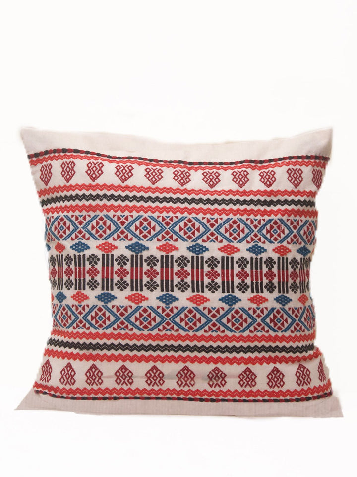 Bed and LivingKuki Inpi Handwoven Cotton Cushion Cover with all-over Tribal MotifDeco Talk