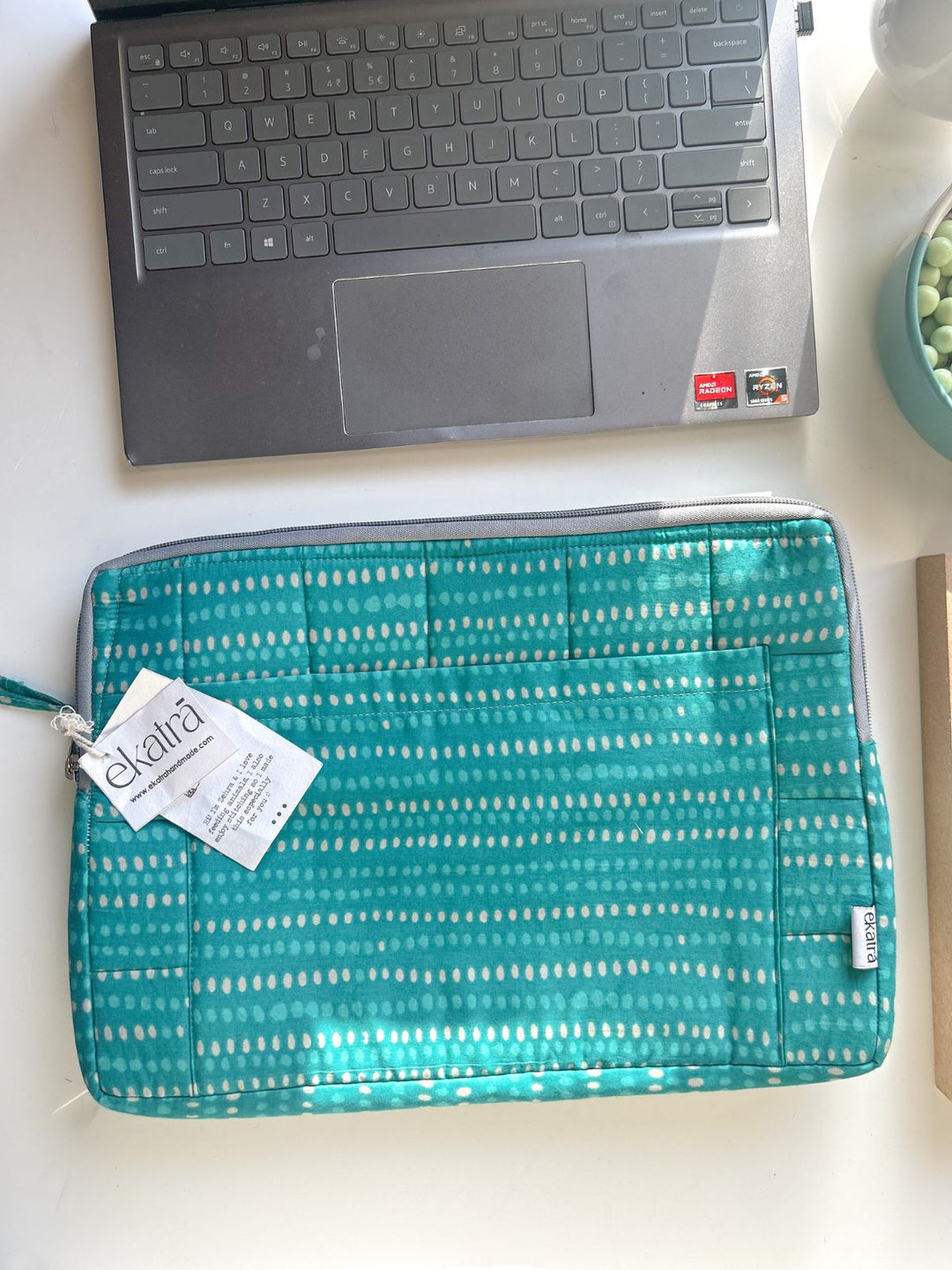 Stationery and OfficeLaptop Sleeve Teal dotsEkatra