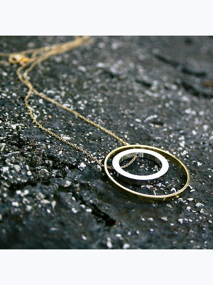 JewelryLisa Two-tone Circle NecklaceMade for Freedom