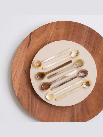 Table and DiningLong Handle Horn Condiment SpoonMaadili Collective