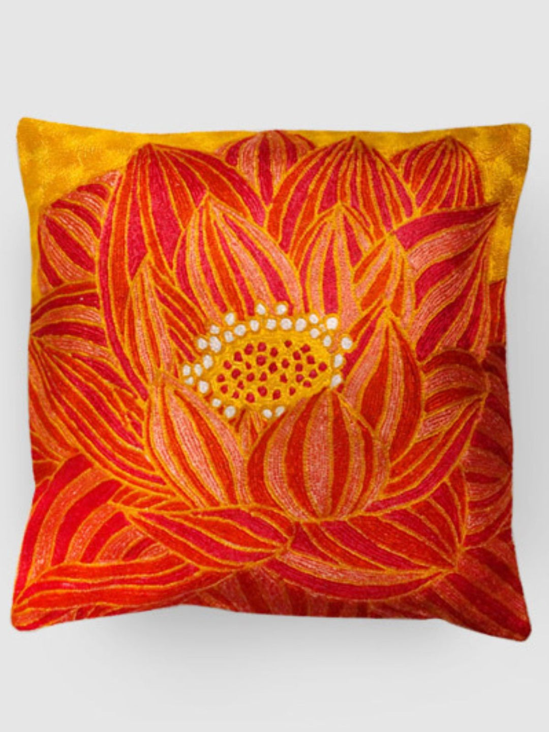 Bed and LivingLotus Chainstitch Embroidered Cushion CoverZaina