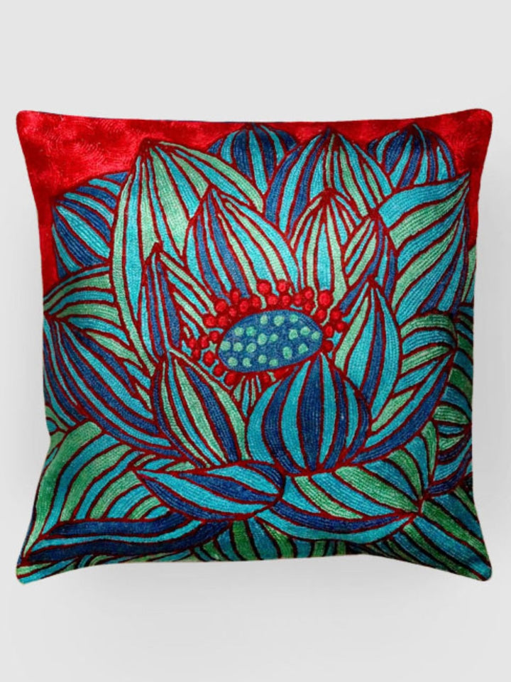 Bed and LivingLotus Chainstitch Embroidered Cushion CoverZaina