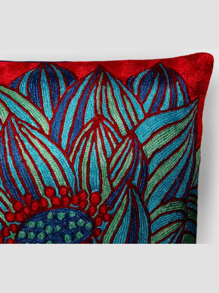 Bed and LivingLotus Chainstitch Embroidered Cushion CoverZaina