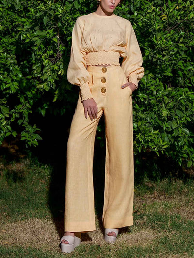Pants and ShortsMaravilla Embroidered Linen PantsHeadstrong by Hema Sharma