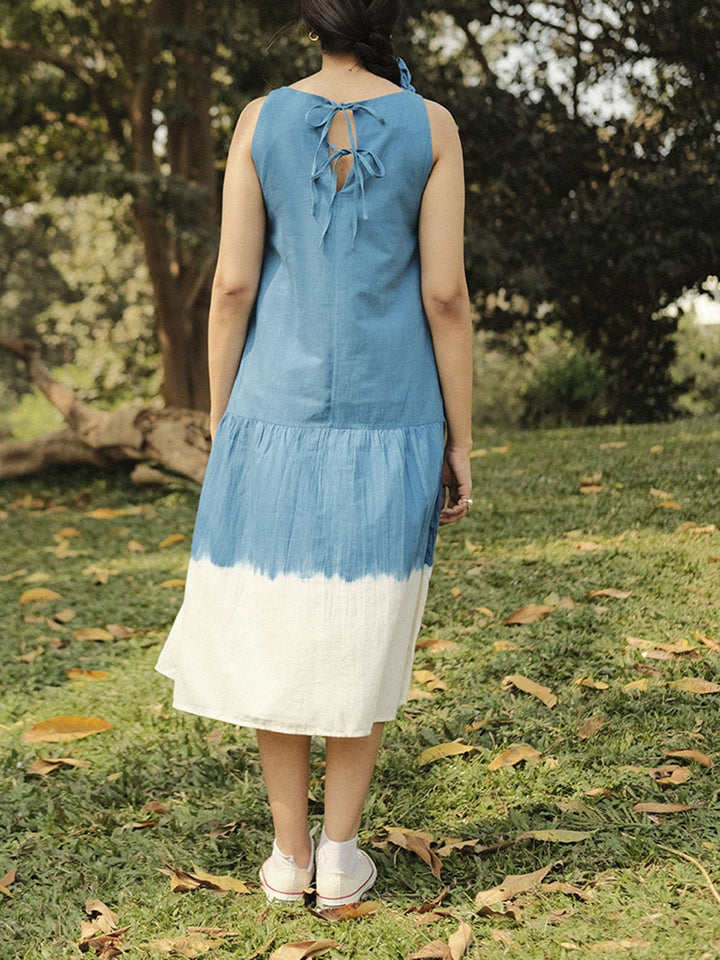 DressesMarigold, Lush Indigo Dress, Off-white and BlueSomething Sustainable